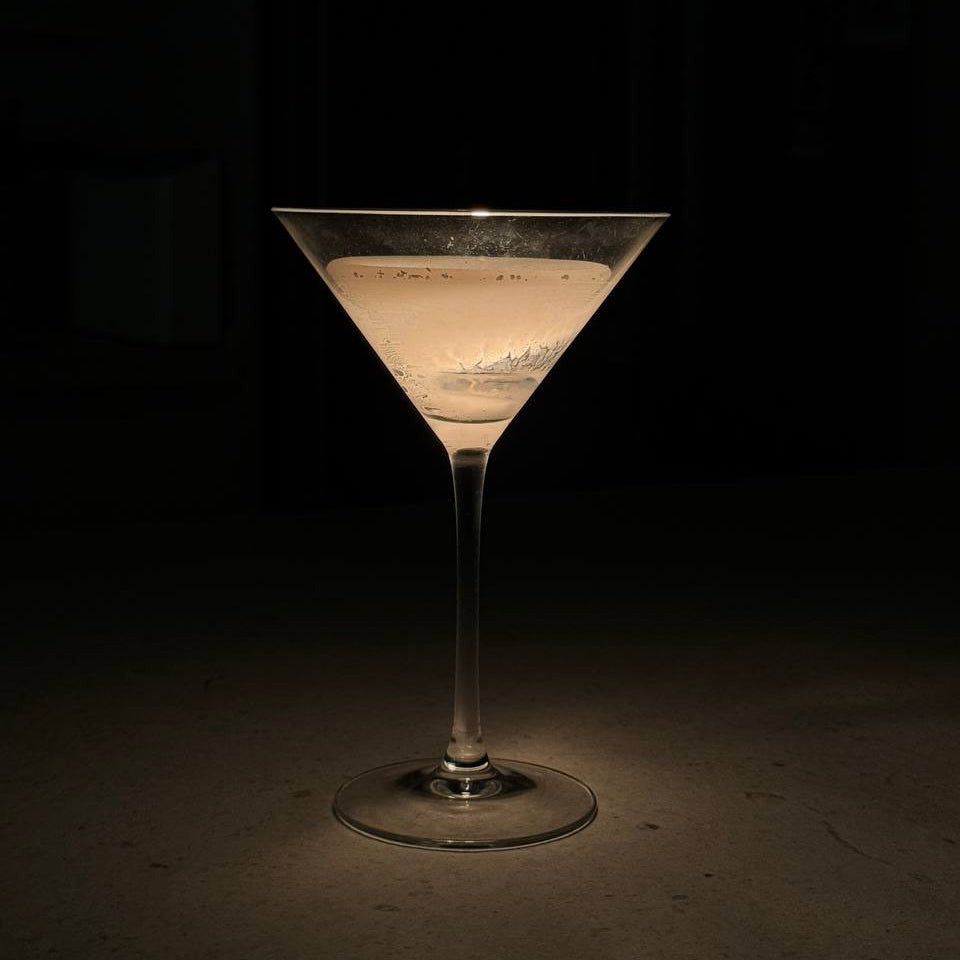 Pearl martini glass candle with wax pearls – Lily Glow Decor