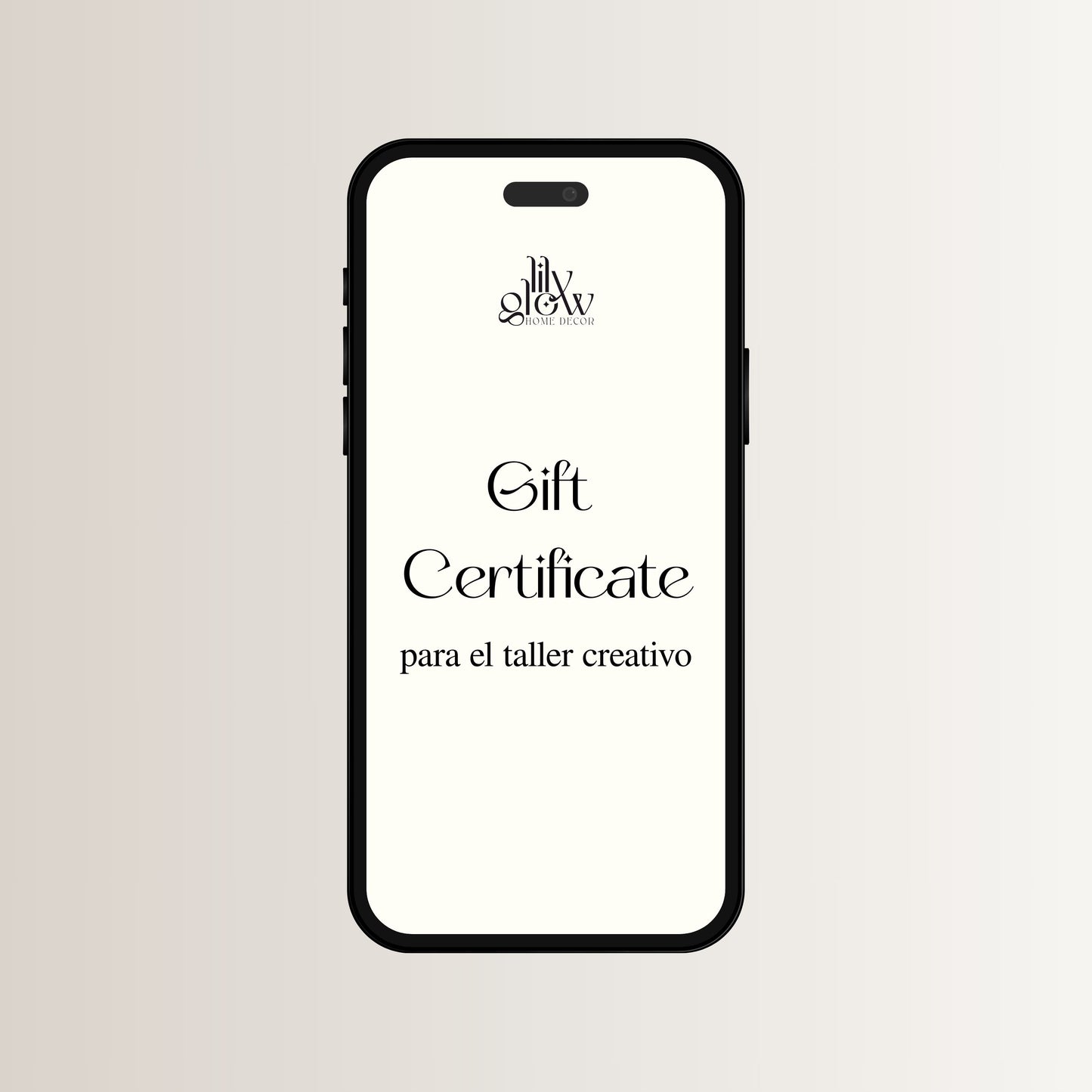 Digital Gift Certificate para Taller Creativo