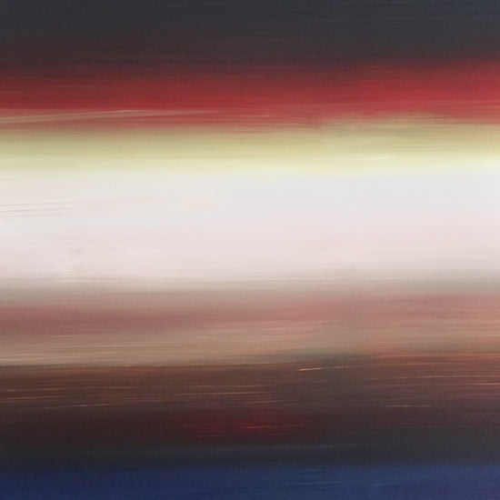 Large horizontal abstract painting with soft gradient tones by Lily Glow Decor