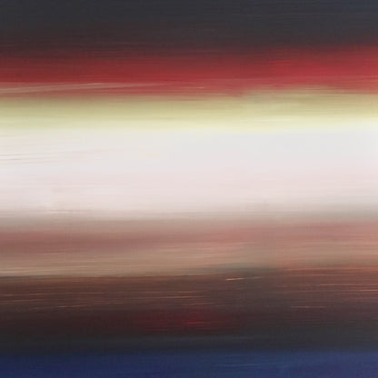 Large horizontal abstract painting with soft gradient tones by Lily Glow Decor